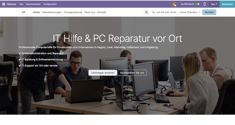 Professionelle Website-Einrichtung