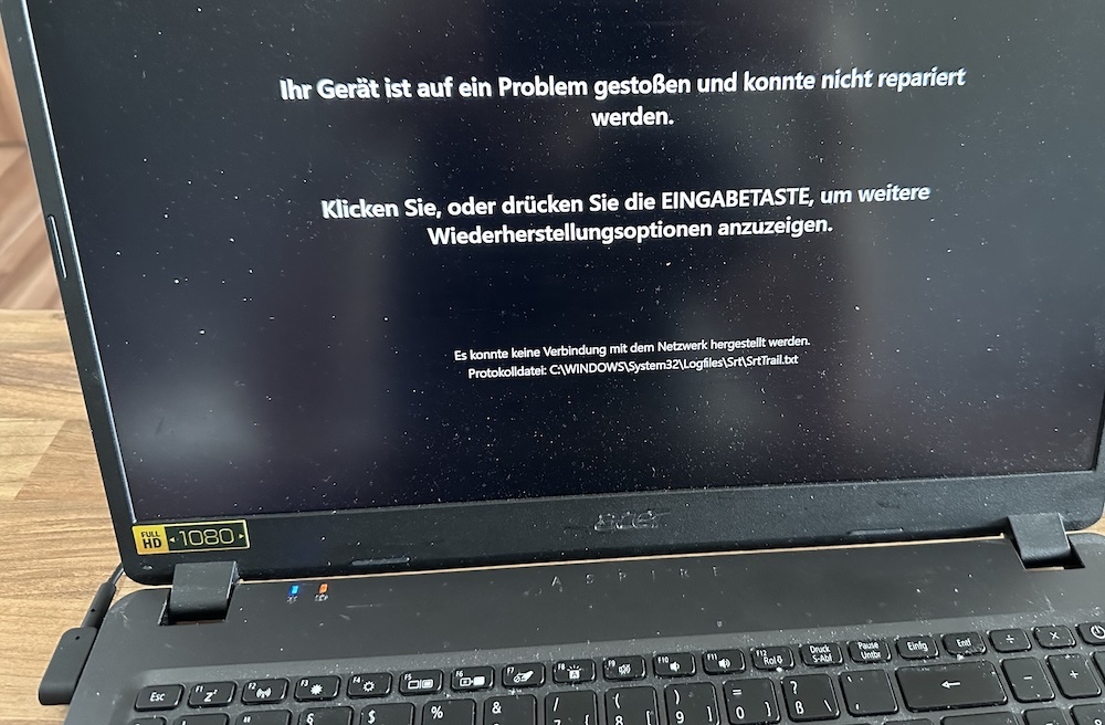 Notebook startet nicht